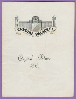 Crystal Palace V Mansfield 1963 Programme Rare Orig Hand Signed By Ronnie Allen
