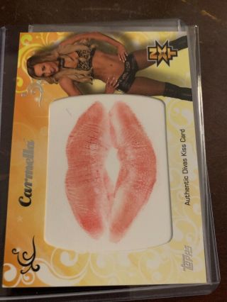 2016 Topps Wwe Nxt Carmella Divas Kiss Card 58/99 Rare Total Divas