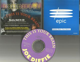 Joe Diffie This Is Your Brain W/ Rare Radio Edit 1997 Promo Radio Dj Cd Single