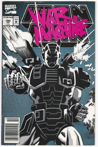 Iron Man 282 - Marvel Comics 1992 Rare Australian Price Variant,  1st War Machine