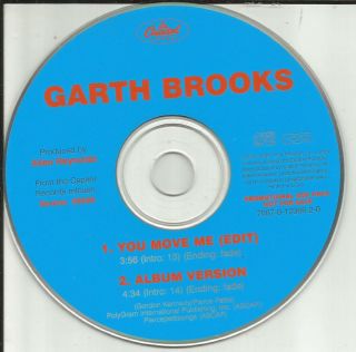 Garth Brooks You Move Me 2trx W/rare Edit Promo Radio Dj Cd Single 1998 Usa