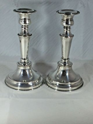 Quality Vintage Viners Silver Plated On Copper Candlesticks - Sheffield