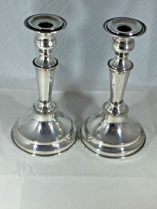 Quality Vintage Viners Silver Plated On Copper Candlesticks - SHEFFIELD 3