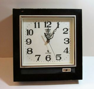 Rare Vintage Citizen Crystron Quartz Wall Clock With Sweep Second Hand And Chime