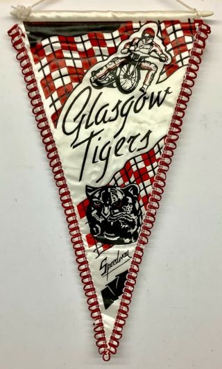 Glasgow Tigers Rare Speedway Pennant