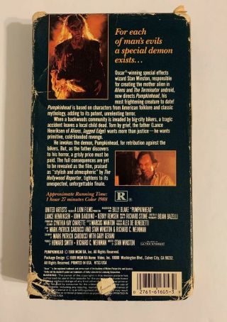 Pumpkinhead VHS - Rare Horror Cult Slasher Gore Cover Halloween 2