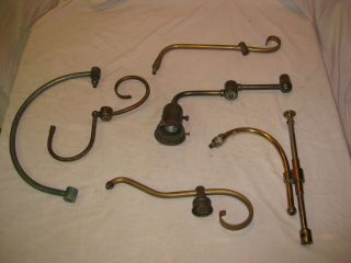 6 Antique Vintage Solid Brass Floor Lamp Arms Light Parts Lqqk