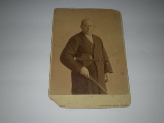 Antique 1892 Cabinet Card/man With Violin & Bow/toronto,  Canada