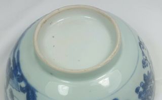 ANTIQUE 18TH CENTURY KANGXI CHINESE BLUE AND WHITE HAND PAINTED BOWL 2