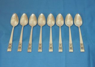 Community Oneida Silverplate 1936 Coronation Teaspoons Spoons - 8