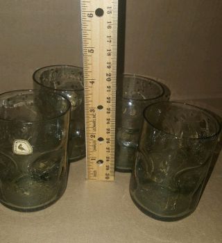 vintage hand blown german pinched glass decanter set 2