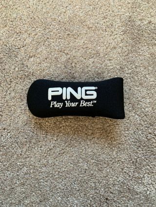 Rare Ping Blade Golf Putter Neoprene Head Cover Play Your Best Headcover Nos