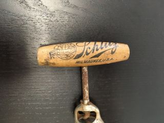 Rare Vintage,  Unique Schlitz Beer Corkscrew And Mechanical Pencil