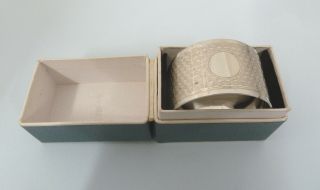 Boxed Solid Silver Engine Turned Napkin Ring.  Birm 1933 Wh Haseler No Engravings