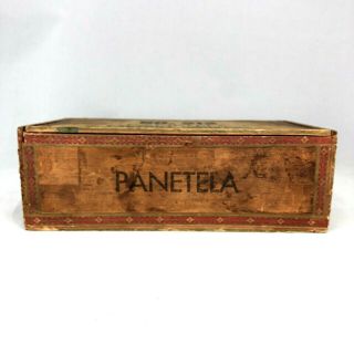 Antique Panetela Factory Smokers No.  212 Wood Cigar Box Unique/Rare 2