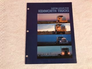 Rare Eaton Axles For Kenworth Trucks Dealer Sales Brochure