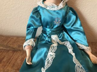 Antique Art Deco French Boudoir Doll,  1920 ' s,  28 inches Blonde Painted Face 3