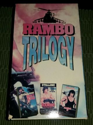 Rambo Trilogy Vhs Boxset Stallone First Blood Action Rare Avid Home Ent