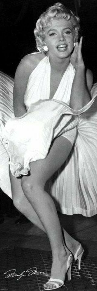 Marilyn Monroe White Dress Blowing Up Out Of Print Rare Door Poster 21x62