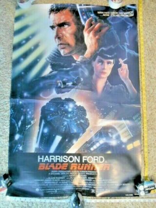 Rare Blade Runner Harrison Ford Nss82007 Movie Poster 1982 Usa 27 X 41