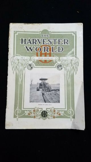 Antique The Harvester World Vol.  2 No 1 January 1911 Publication