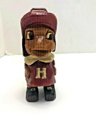 Rare - Carter Hoffman Harvard University Carved Mascot " John Harvard,  Pilgrim "