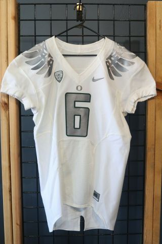 Rare - Nike Oregon Ducks Authentic Team Issued Game Jersey 6 46s - Wings