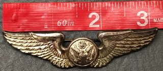 Rare Wwii Us Army Air Corps Crew Wings British Made R.  Gaunt London Pin Back