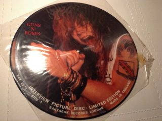 Guns N Roses Interview Rare Vinyl Record Picture Disc Lp