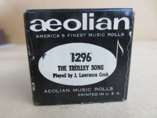 Antique Vintage Aeolian Piano Roll The Trolley Song 1296