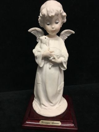 Rare Florence Giuseppe Armani Little Angel With Lamb Figurine
