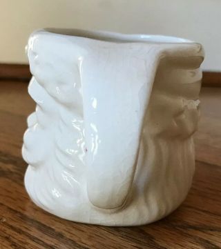 Vintage Antique Small Christmas SANTA CLAUS Face Ceramic White MUG CUP TX 747 2