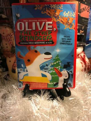 Olive,  The Other Reindeer Dvd Rare Drew Barrymore Christmas Fun.  Red Case