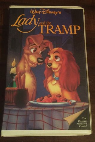 Lady And The Tramp (vhs) Black Diamond Edition Disney Rare 582 Htf