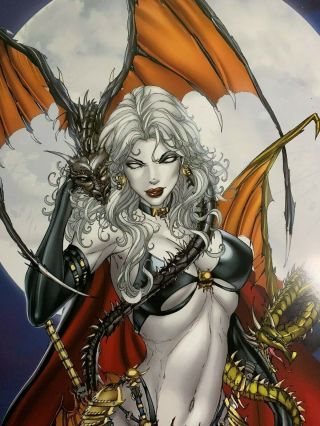 Lady Death Art Print - 11 " X 17  S - Numbered,  Signed By Brian Pulido Rare Oop