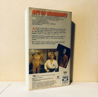 Act Of Vengeance (1974) RARE OOP Thorn EMI VHS Horror Slasher Revenge Rape Squad 3
