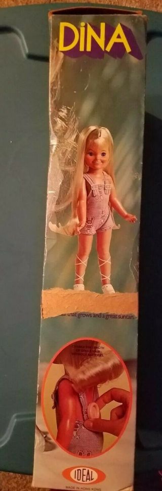 Vintage 1971 DINA Grow Hair Doll Ideal Crissy Family w Box 3