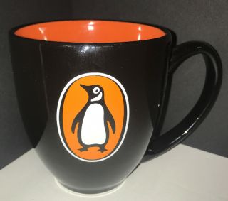 Rare Black And Orange Penguin Putnam Coffee Mug Cup Penguin Publishing Obo