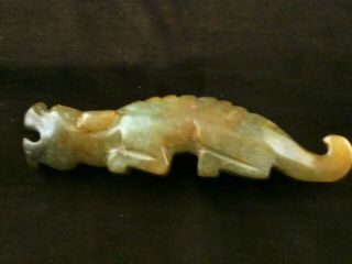 4.  2 Inches Chinese Old Jade Hand Carved Dragon Statue N093