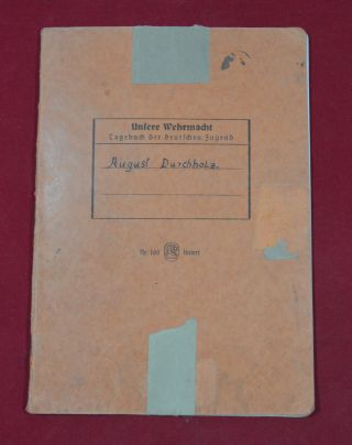 German Wwii Wehrmacht Young Organization Notebook Diary Deutschen Jungend Rare