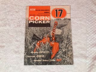 Rare 1958 Ac Allis - Chalmers Corn Picker 14 Dealer Tractor Advertising Brochure