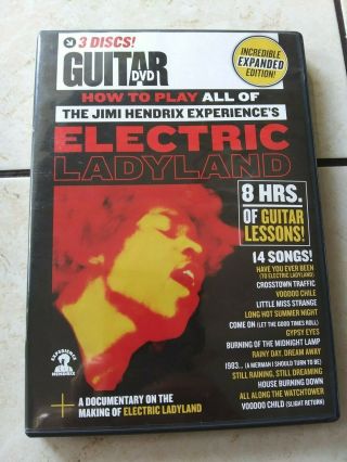 Electric Ladyland - Instructional Dvd/jimi Hendrix/andy Aledort Rare 3 Disc Set
