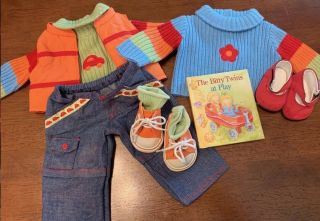 Pleasant Co American Girl Doll Twin Bitty Baby Playdate Outfits Rare Htf Retired