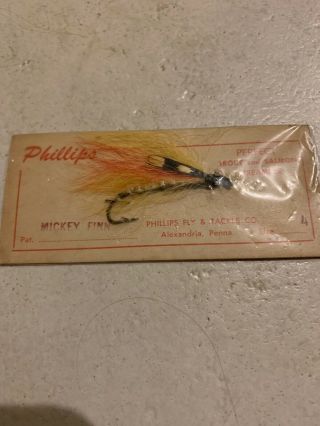 Phillips Fly & Tackle " Mickey Finn” Vintage Flyrod Lure Size 4 Alexandria,  Pa