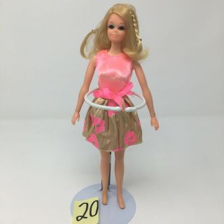 Vintage Live Action Pj Barbie Doll Mod 1968 1970 1156 P.  J.  Blonde Bend Arms Leg