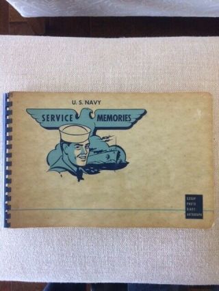 Ww2 U.  S.  Navy Sailors Service Memories Book,  Antique