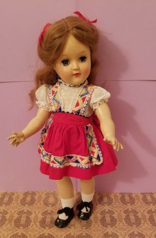 Vintage Lovely Ideal Toni Doll Tagged Dress Hair Ribbons Shoes Socks Sweet