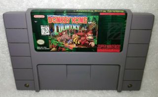 Nintendo Donkey Kong Country Cartridge Authentic Snes Video Game Rare