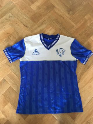 Everton Fc - Le Coq Sportif - Home Football Shirt - 1985 - 1986 - 34 " /36 " - Rare