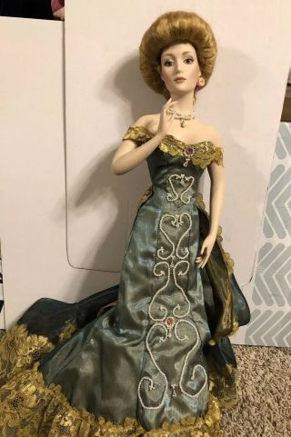 Rare Franklin Gibson Girl Anniversary Ballroom Porcelain Collectors Doll